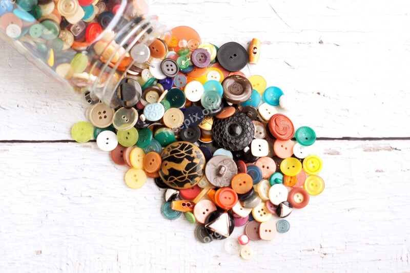 Hobby Handmade Sew Sewing Buttons