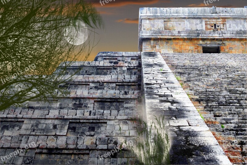 Maya Yucatan Mexico Pyramid Archeology