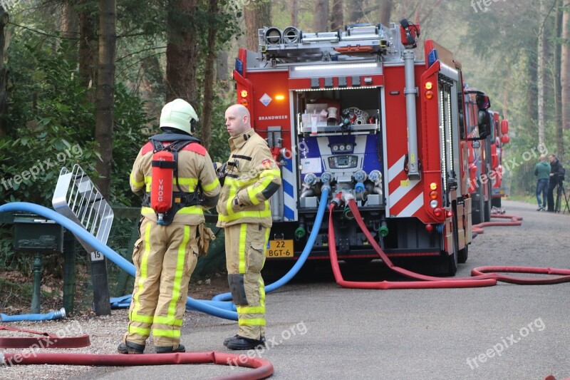 Fire Department Fire Helmet Hose Firefighters