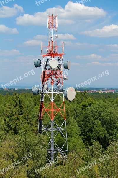 Tower Mast Transmitter Vykrývač Signal