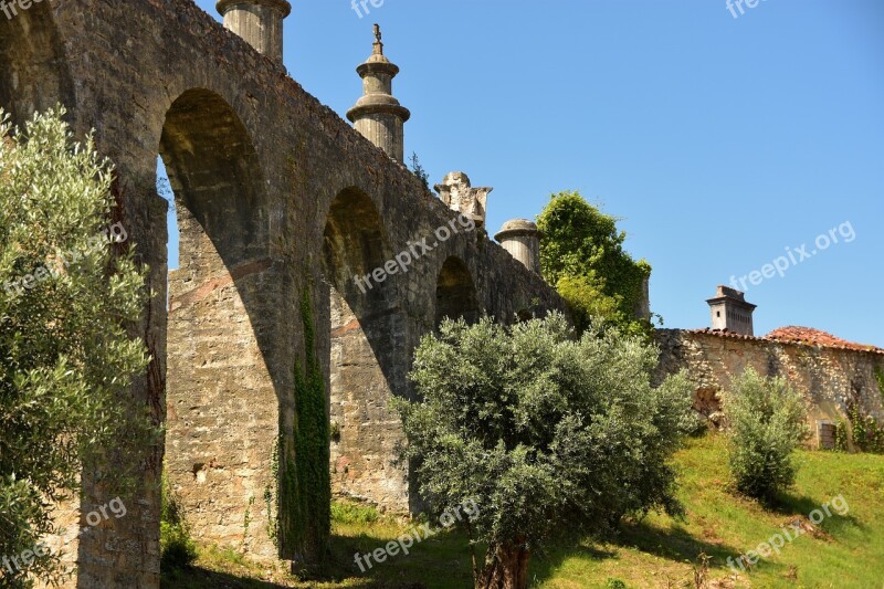 Tomar Portugal Architecture Aqueduct Bridge