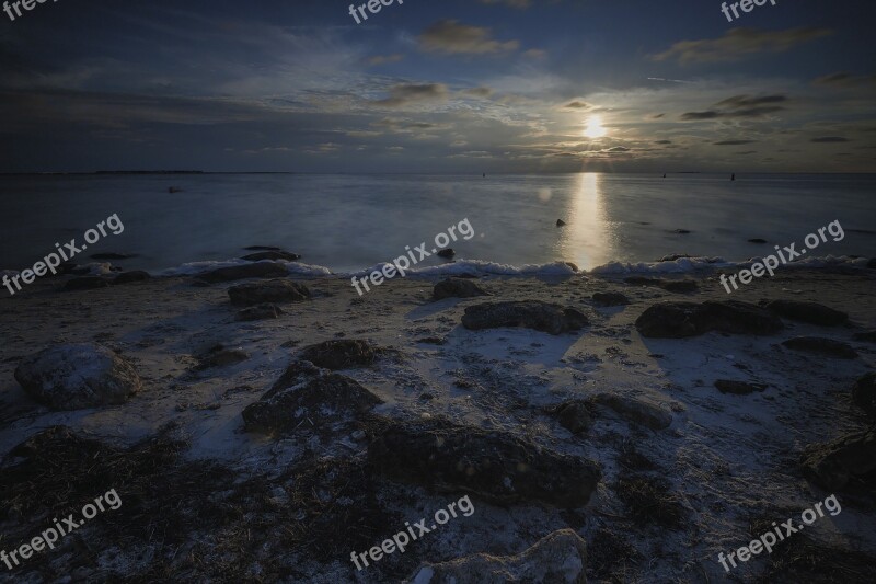 Florida Sunset Beach Water Gulf Of Mexico