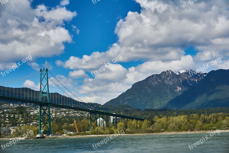 Bridge Water Nature Landscape River