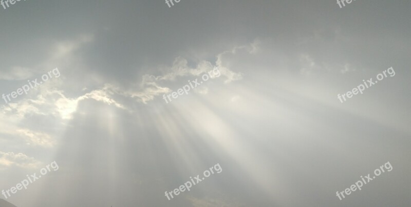 Light Beam Cloud Sky Clouds Nature