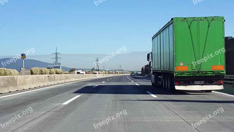 Truck Highway Traffic Road Transport