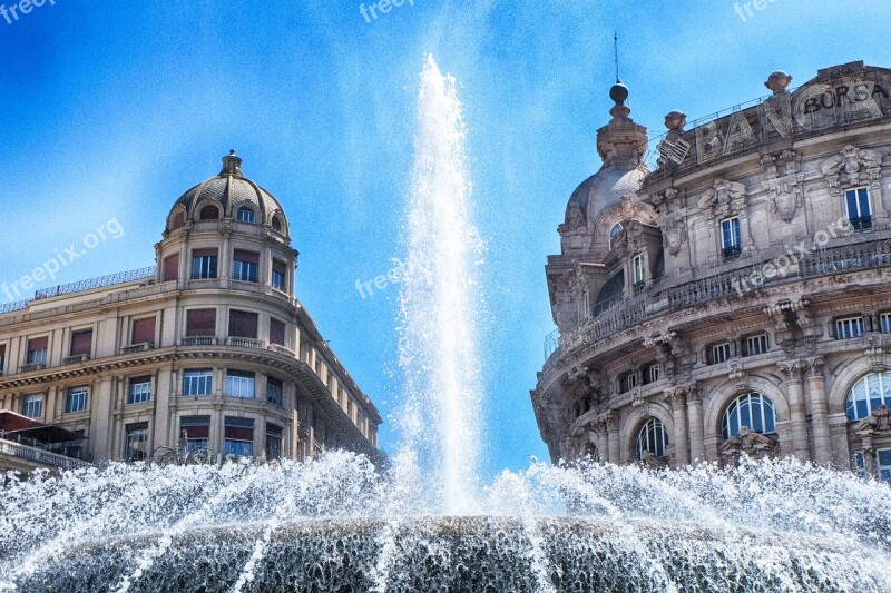 Genoa Fontana City Italiana Italian