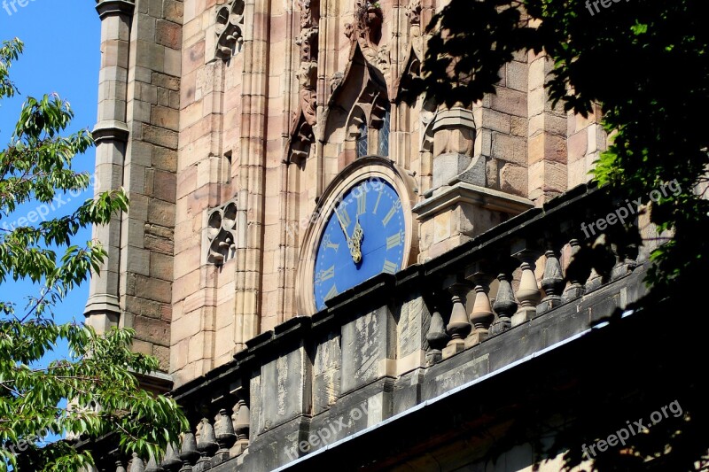 Clock Face Eleventh Hour Cathedral Architecture Roman Numerals