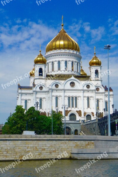 Russia Moscow Architecture Cathedral Christ