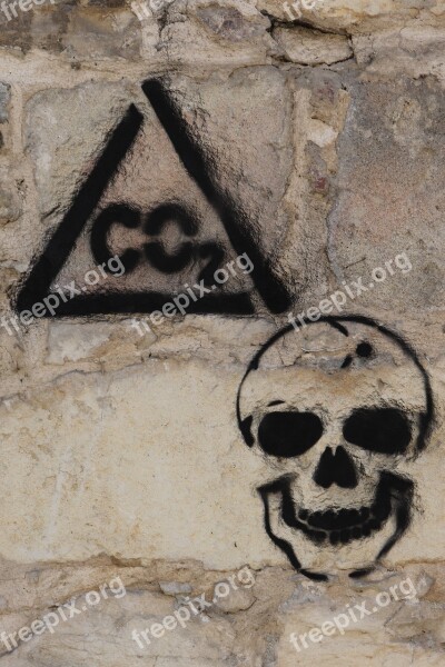 Graffiti On The Wall Co2 Carbon Dioxide Pollution Environment