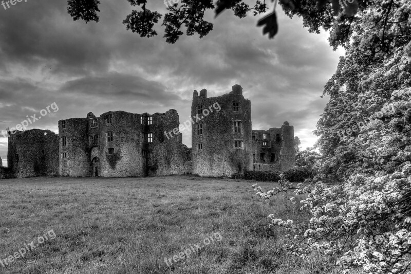 Roscommon Ireland Castle Ruin Landscape Hdr