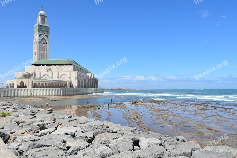 Mosque Morocco Islam Religious Hassan