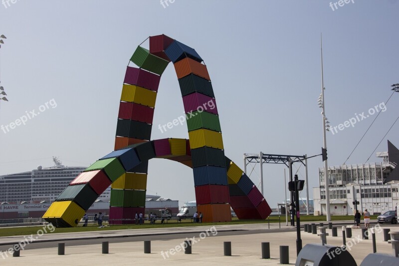 Le Havre Landmark Container France Port