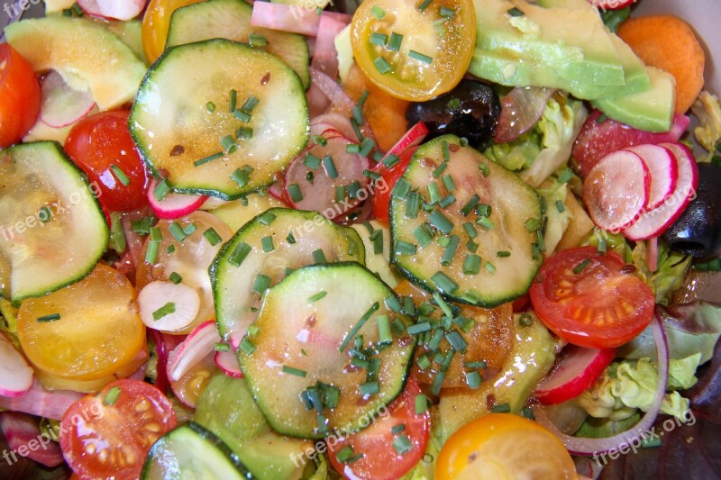 Salad Cucumber Tomato Onion Vegetables