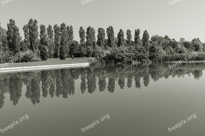 Lake Water Nature Blue Reflections