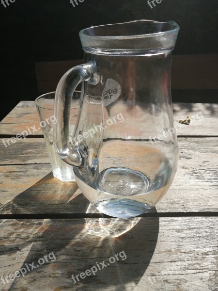 Sklenené Water Glass Pitcher Morning