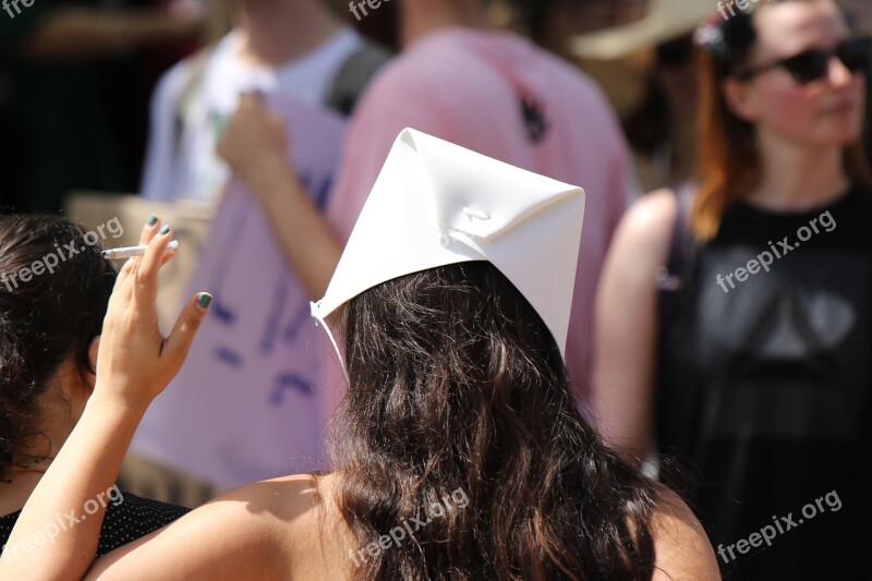 Protest Woman Wings Bonnet Symbol