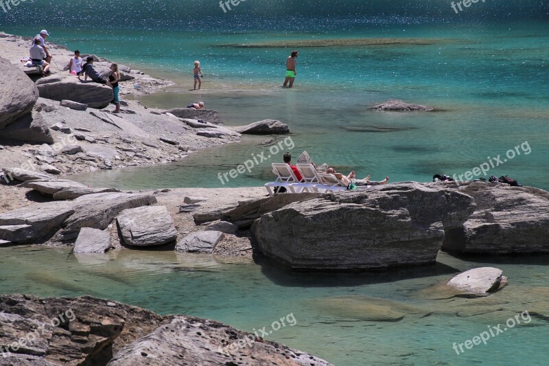 Relaxation Lake Water Flims Caumasse