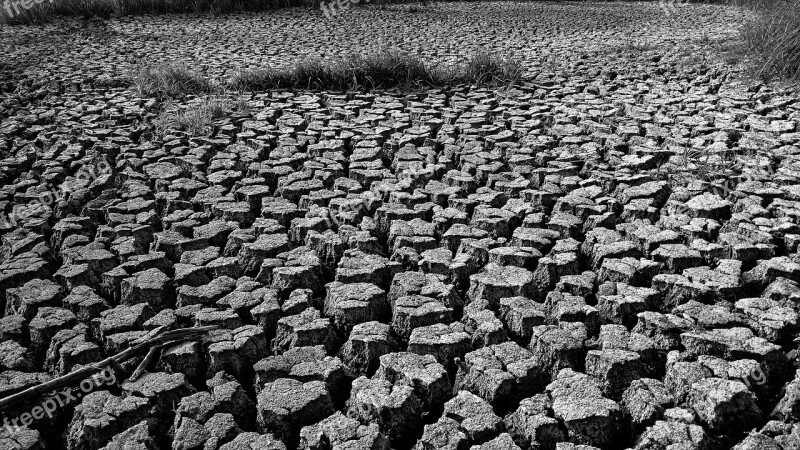 Landscape Black And White Earth No Water Earth Crack S