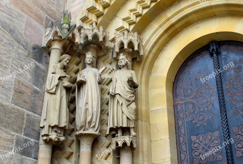 Bamberg Dom Figures Portal Church