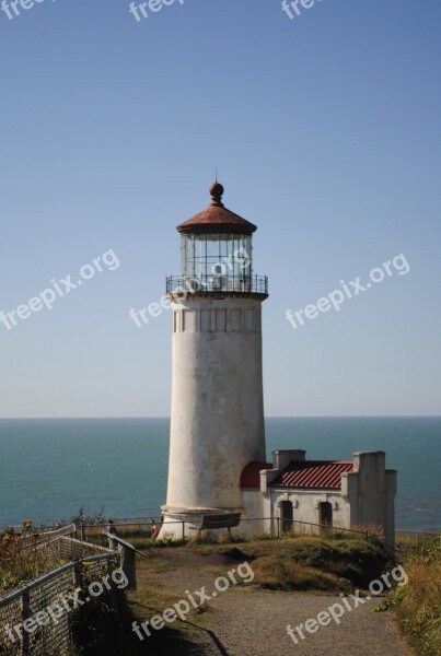 Lighthouse Ocean Sea Bluff Coast