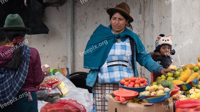 Ecuador Market Vegetables Fruits South America