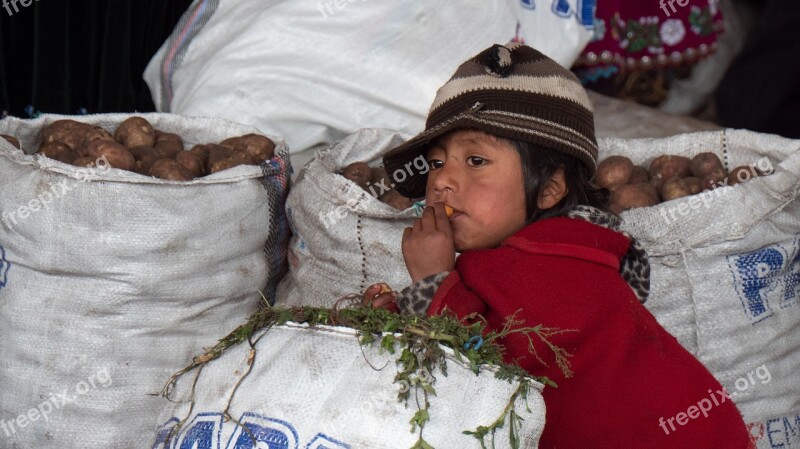 Ecuador Market Boy Observer Child