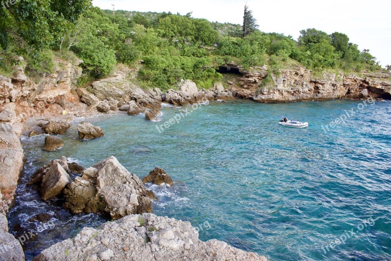 Sea Rocks Croatia Trip Costa