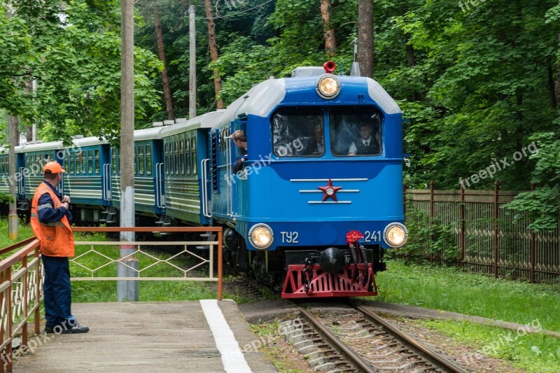 Locomotive Diesel Locomotive Rails Train Cars