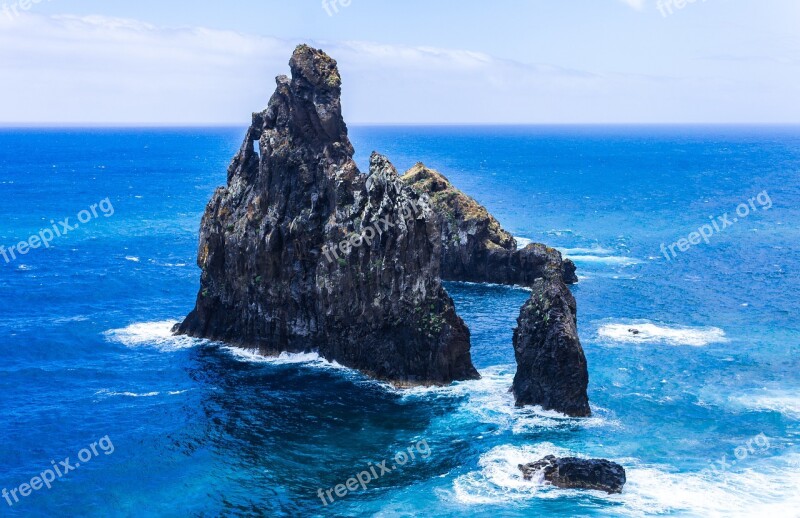 Madeira Rock Southwest Coast Atlantic Sea