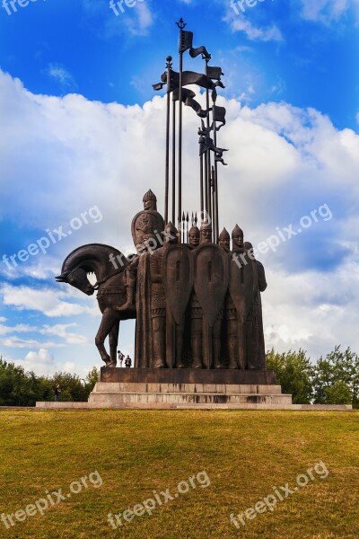 Monument Memorials Mountain Sokolikha Pskov Squad