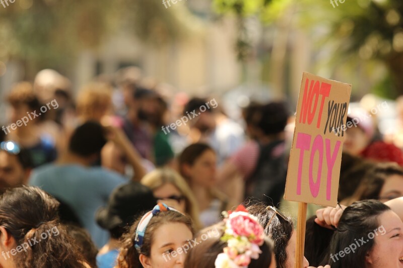 Protest Crowd Women Women's Rights Slut Walk