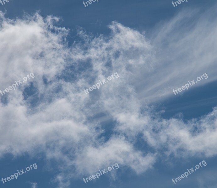 Clouds White Blue Weather Cloudscape