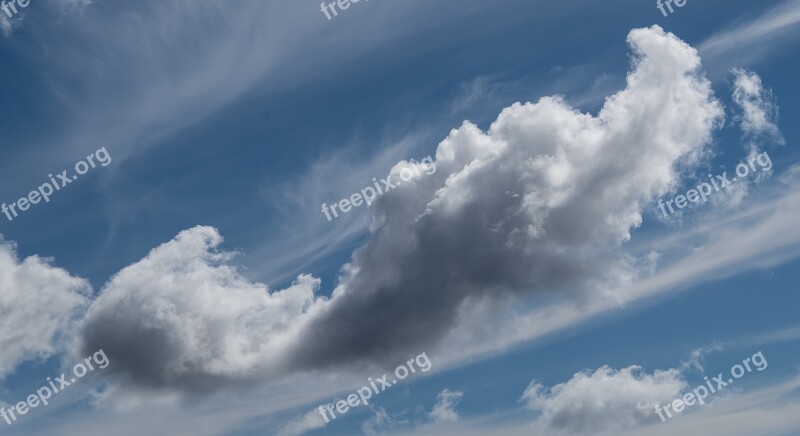 Clouds White Grey Blue Weather