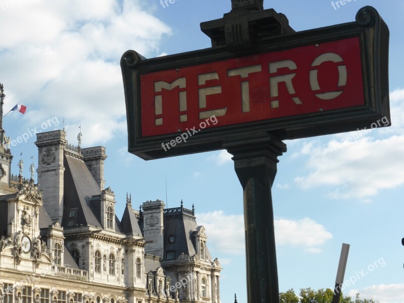 Paris Metro Underground Transportation Subway