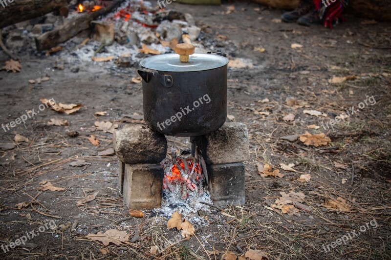 Picnic Coals Food The Pot Vacation