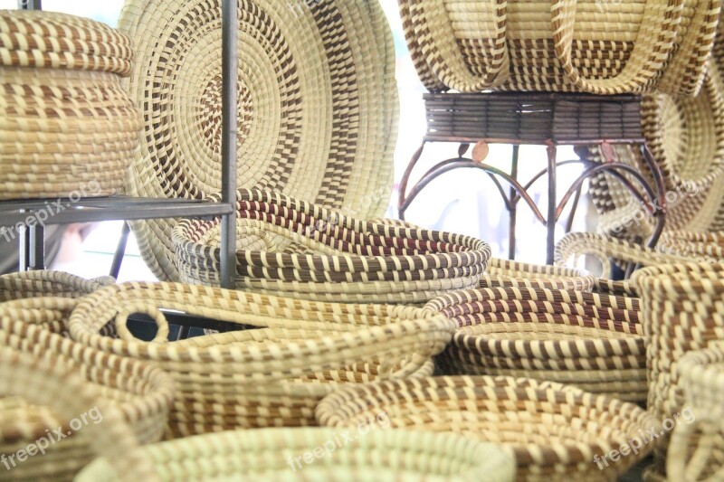 Sweetgrass Basket Basket Charleston Gullah City Market