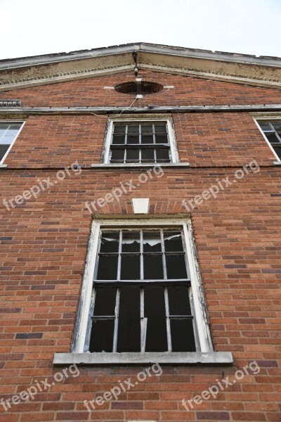 Abandoned Antique Building Broken Glass