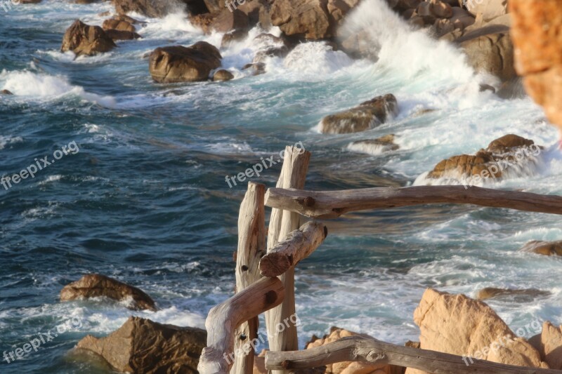 Coast Sea Wave Rock Italy