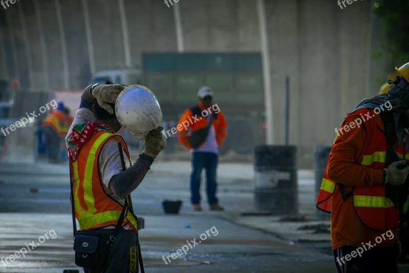 Highway Road Construction Worker Construction Free Photos