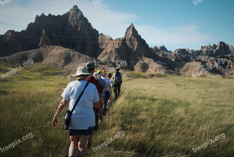 Hike Journey Hills Cliffs Tourist