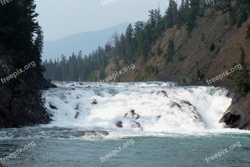 Waterfall Banff Bow Falls Canada Travel