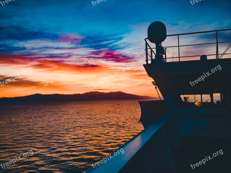 Sunrise Bridge Morning Watch Sailor Free Photos