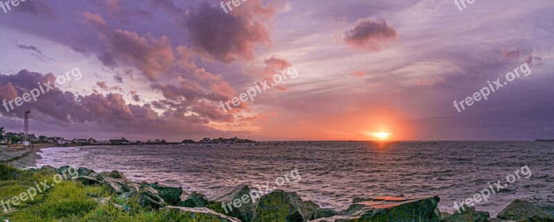 Sundown Landscape Sunset Nature Sky