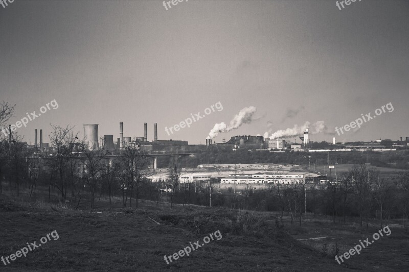 Factory Smoke Pollution Industry Environment