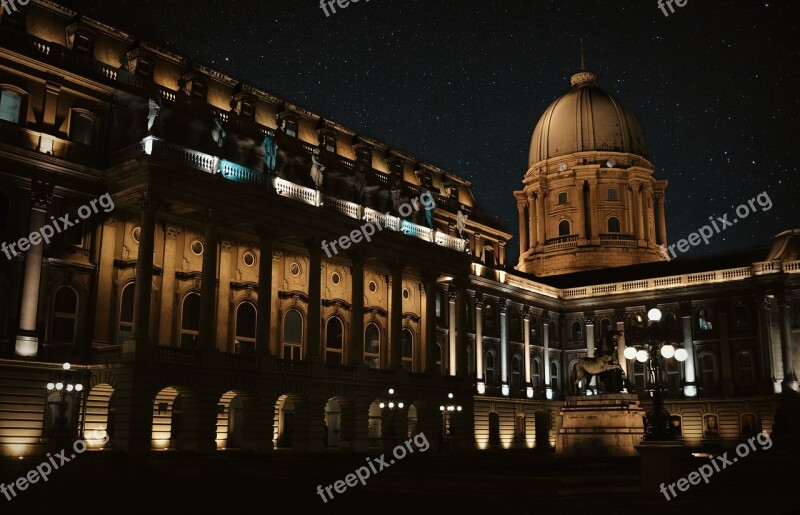 Castle Night Budapest Dark Sky