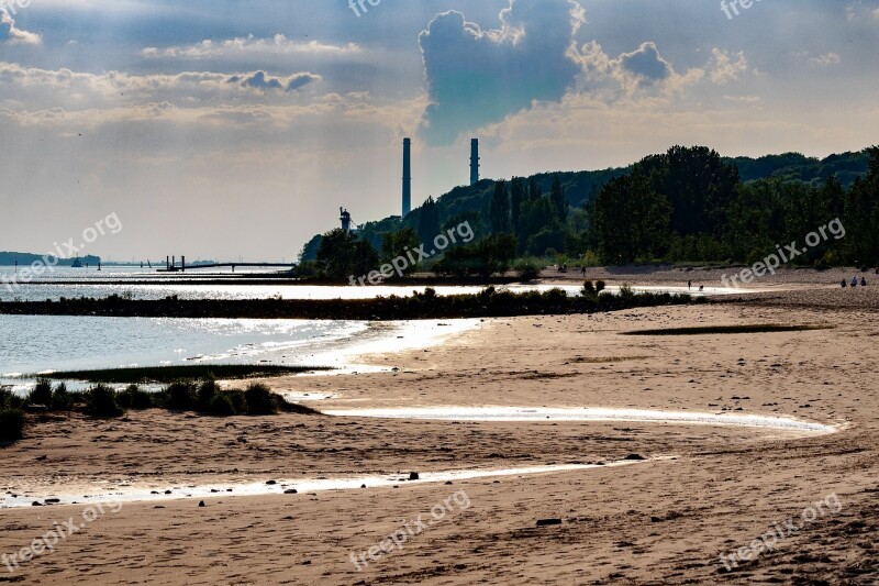 Elbe Elbe Beach Hamburg Water River