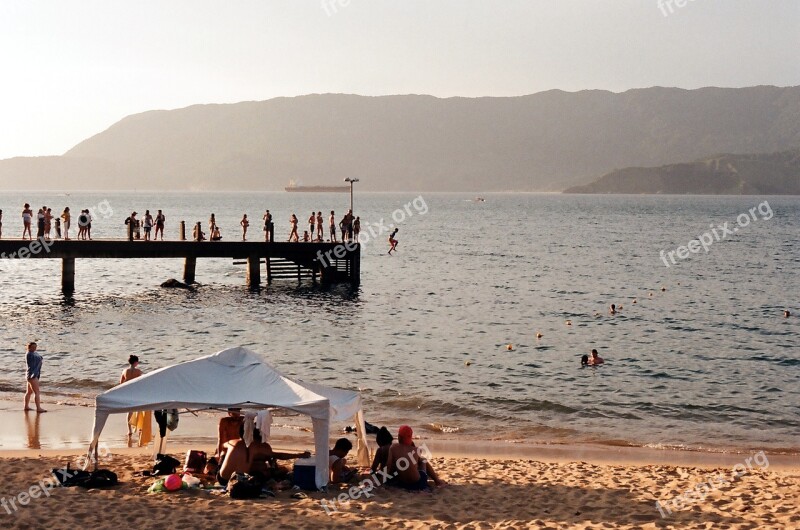 People Pier Water Sea Summer