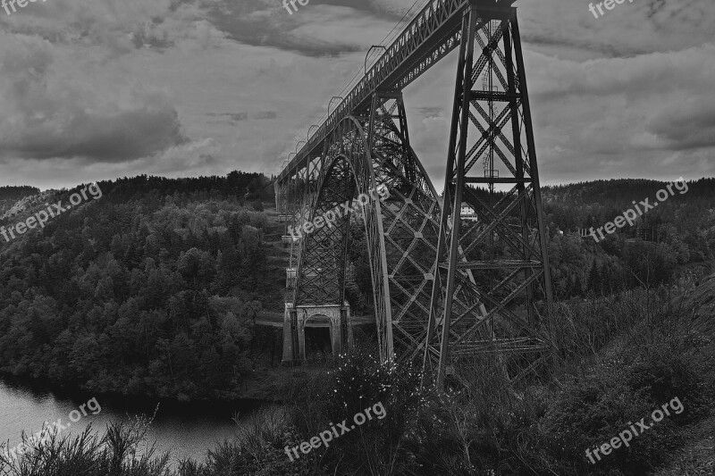 France Cantal Landscape Eiffel Viaduct