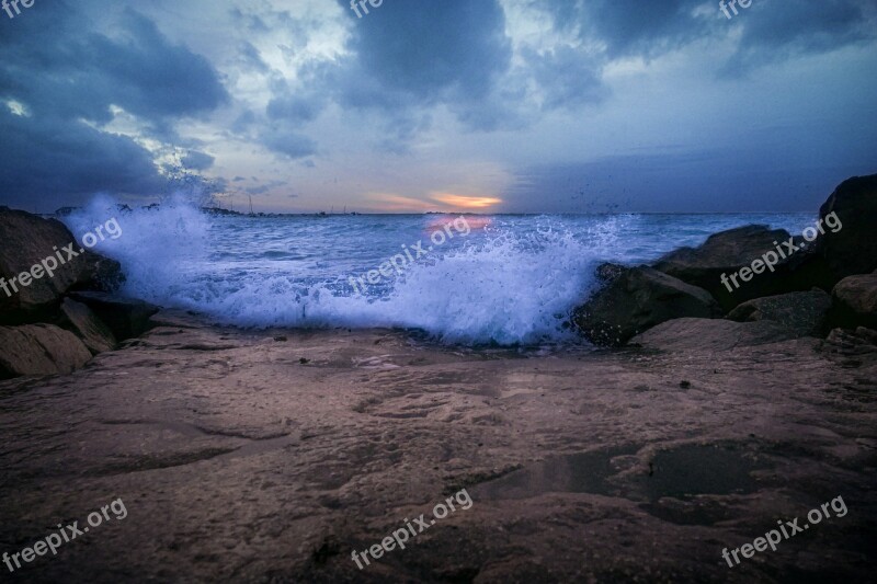 Sundown Sunset Beach Sky Evening