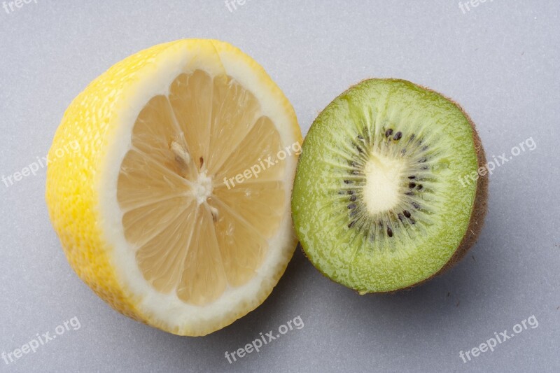 Lemon Kiwi Fresh Fruit Food